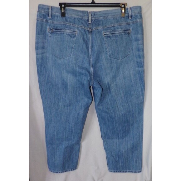 Talbots Jeans Women's Plus Size 24W High Rise Blue Split Cuffs Zip Pockets - Picture 3 of 7